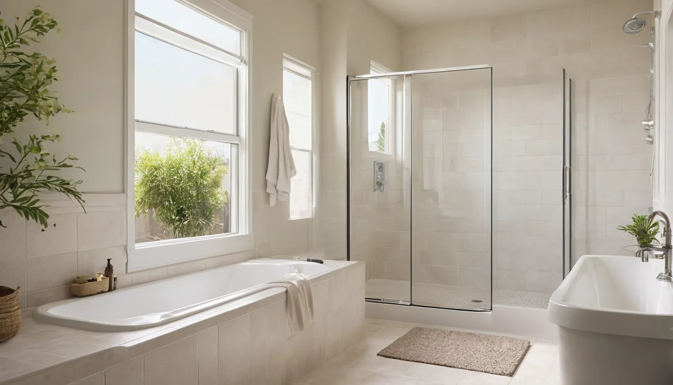 Smiling homeowner sitting in a walk-in tub with the side door open in a bright Los Angeles bathroom
